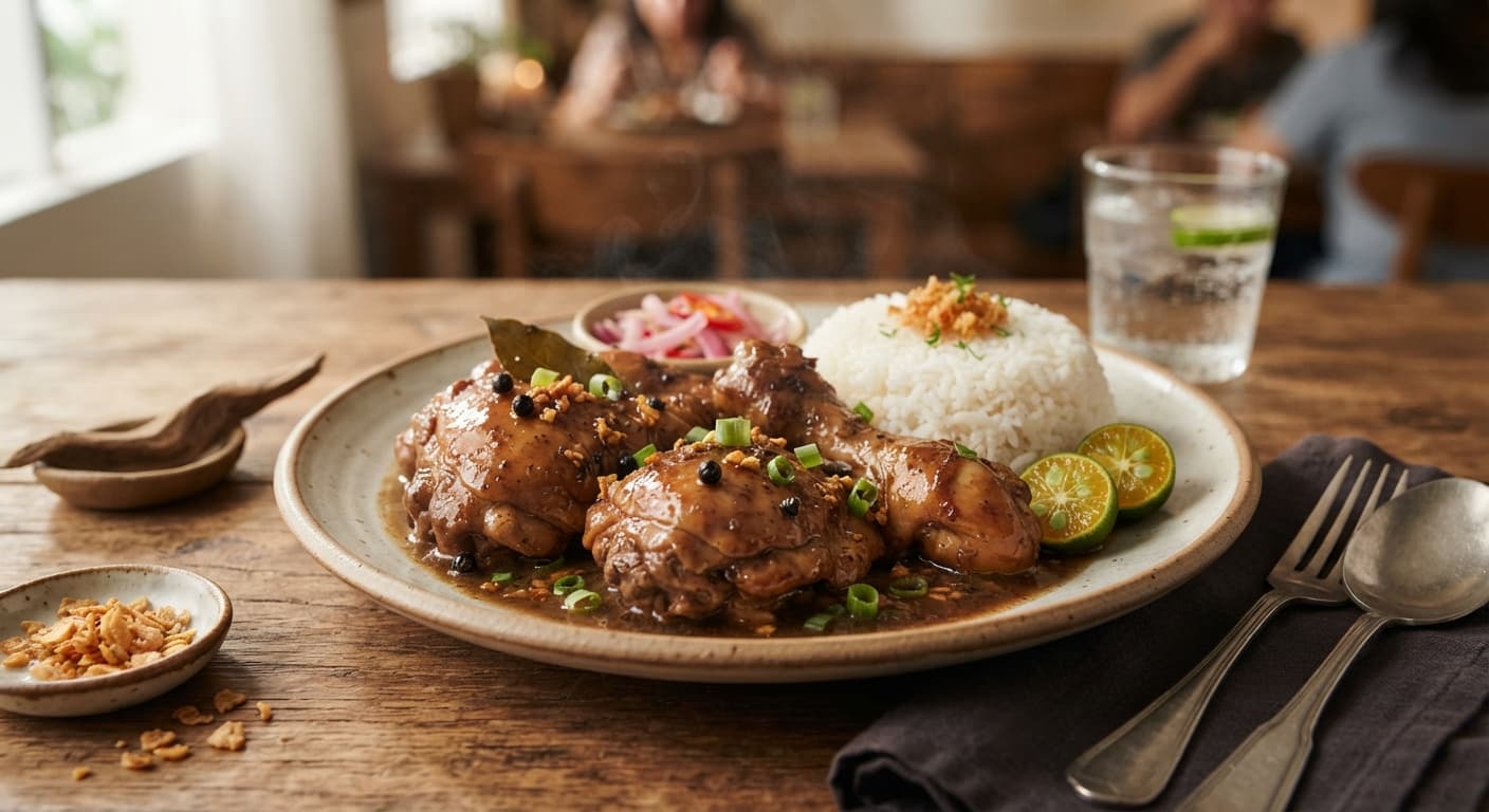 Filipino Adobo with Chicken and Oat Milk‑Based Sauce