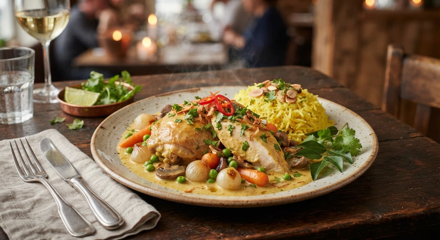 French-Indian Chicken Fricassée