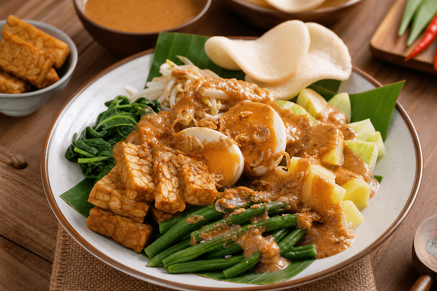 Gado-Gado with Tempeh and Peanut Dressing