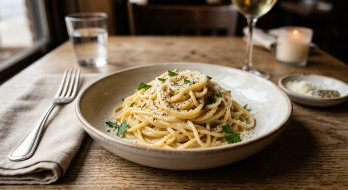 Garlic Butter Cacio e Pepe-Style Pasta