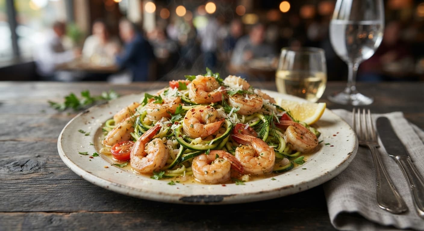 Garlic Butter Shrimp with Zucchini Noodles