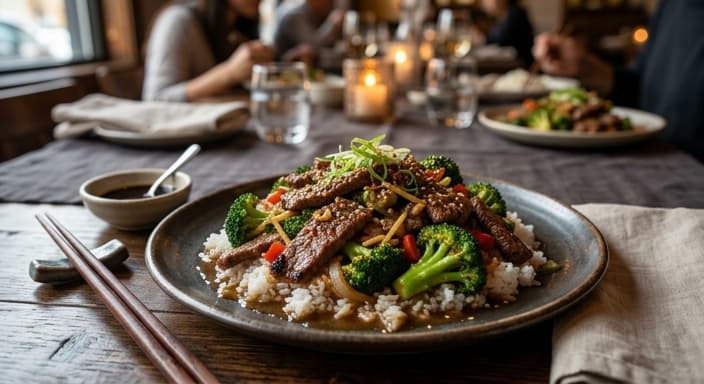 Garlic-Ginger Stir-Fried Beef with Broccoli