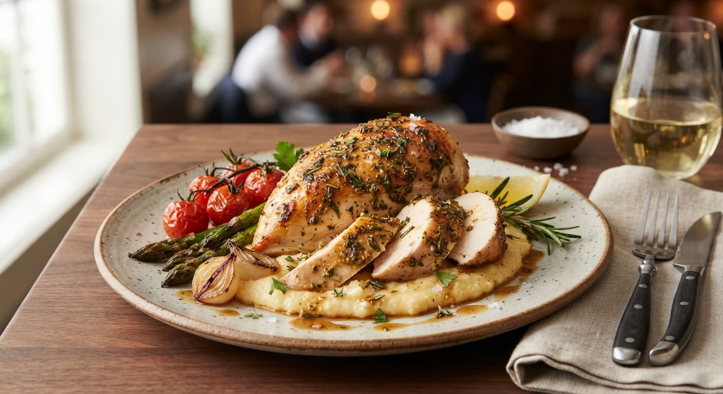 Garlic Herb Roast Chicken Breasts
