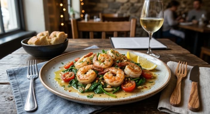 Garlic Lemon Shrimp with Spinach (Mediterranean-Italian Style)