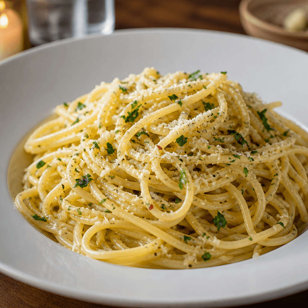 Garlic Parmesan Quick Spaghetti