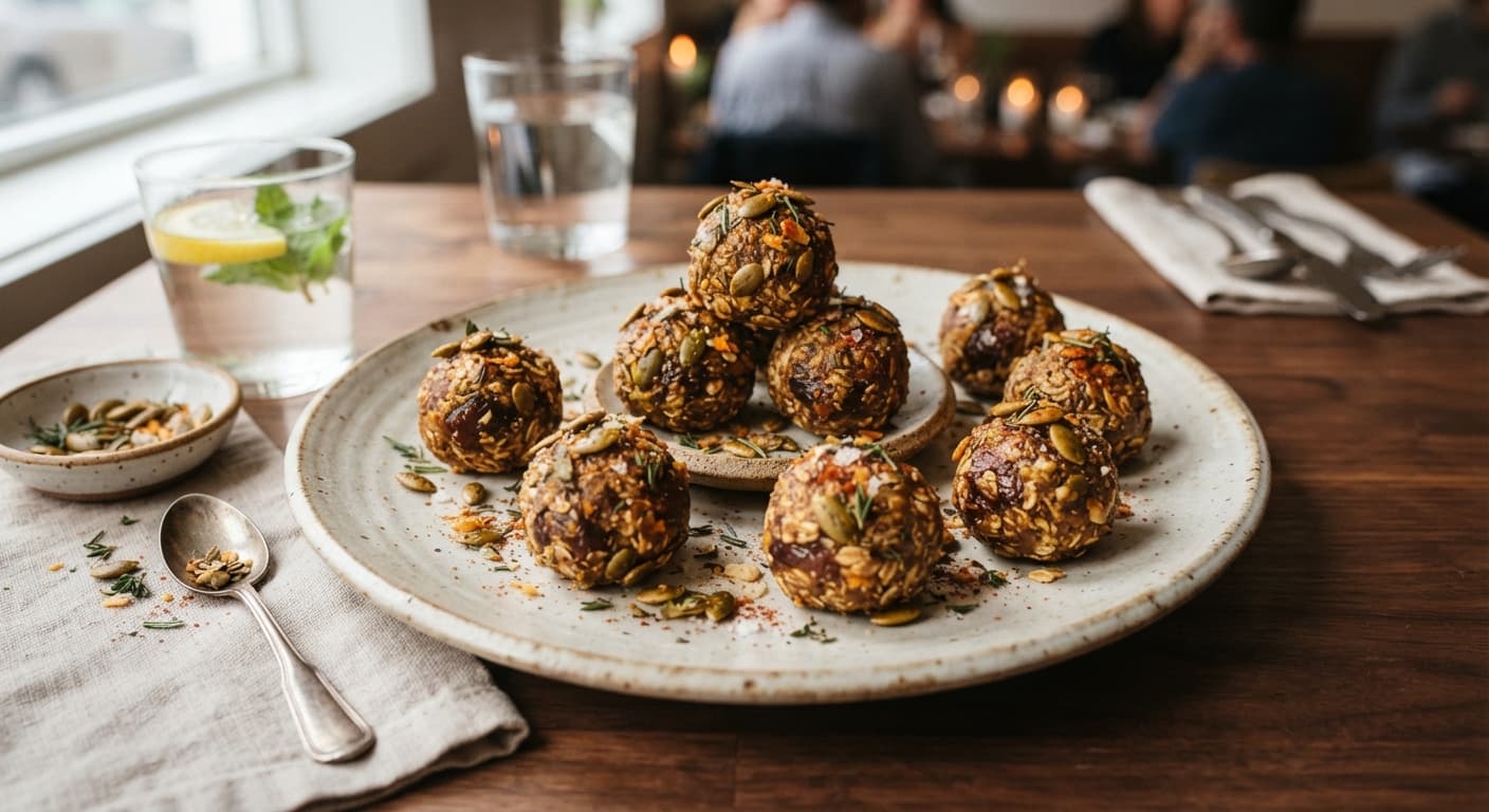 Garlic-Spiced Pumpkin Seed Energy Bites