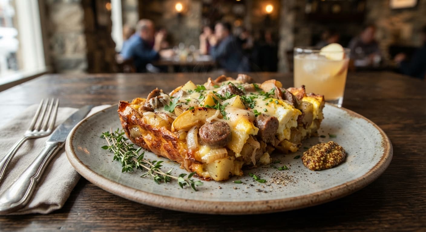 German Apple & Sausage Breakfast Bake