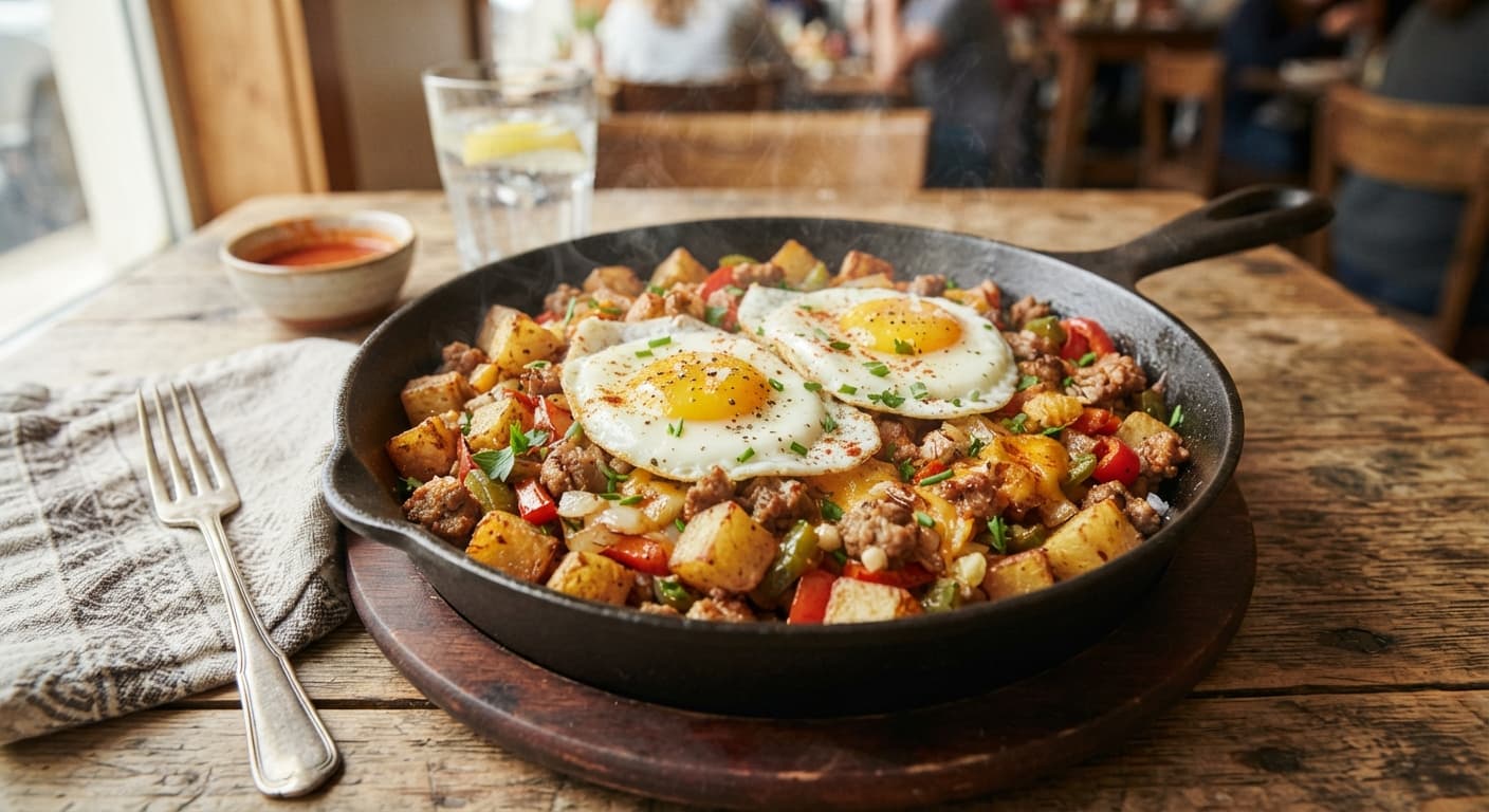 Golden Potato and Sausage Breakfast Skillet