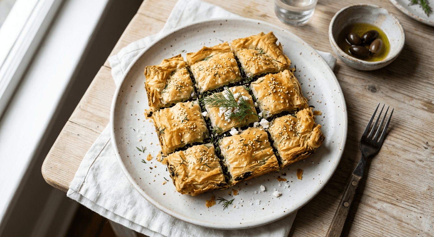 Greek Spinach And Feta Phyllo Pie Spanakopita