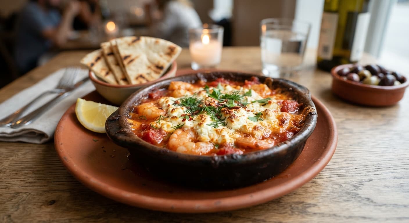 Greek-Style Baked Shrimp with Tomatoes and Feta