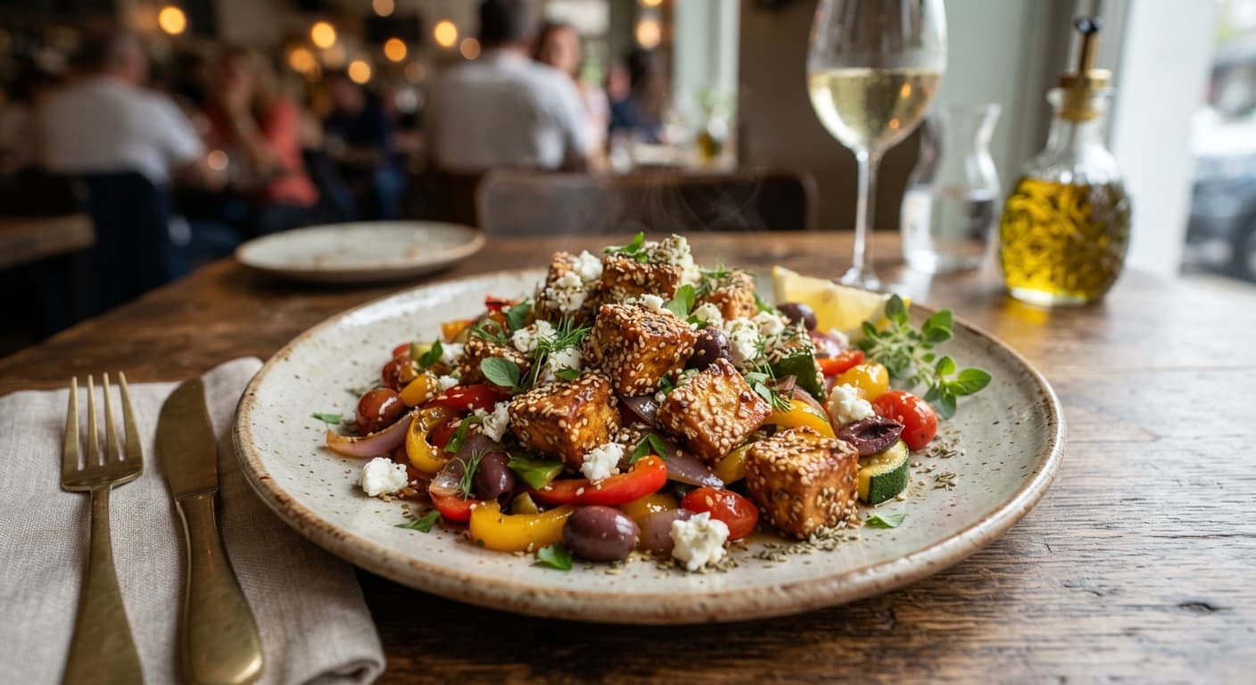 Greek‑Style Sesame Tofu Stir‑Fry