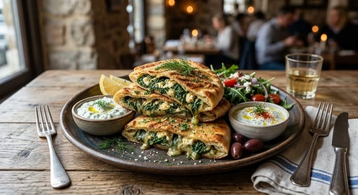 Greek-Style Spinach & Feta Stuffed Pita