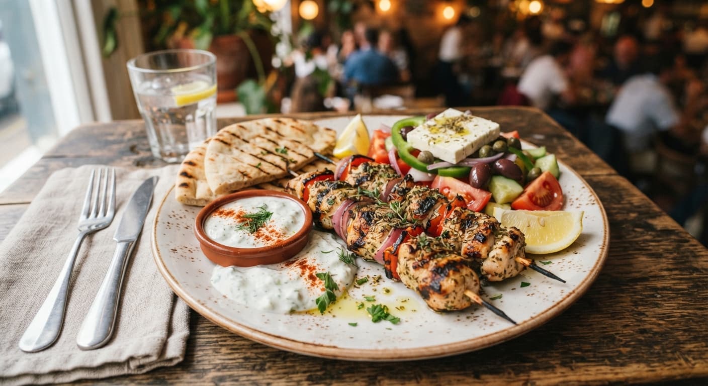 Grilled Lemon-Herb Chicken Souvlaki
