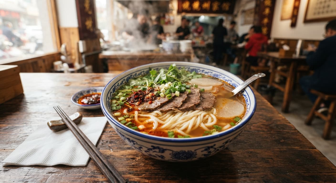 Hand-Pulled Lanzhou Beef Noodle Soup