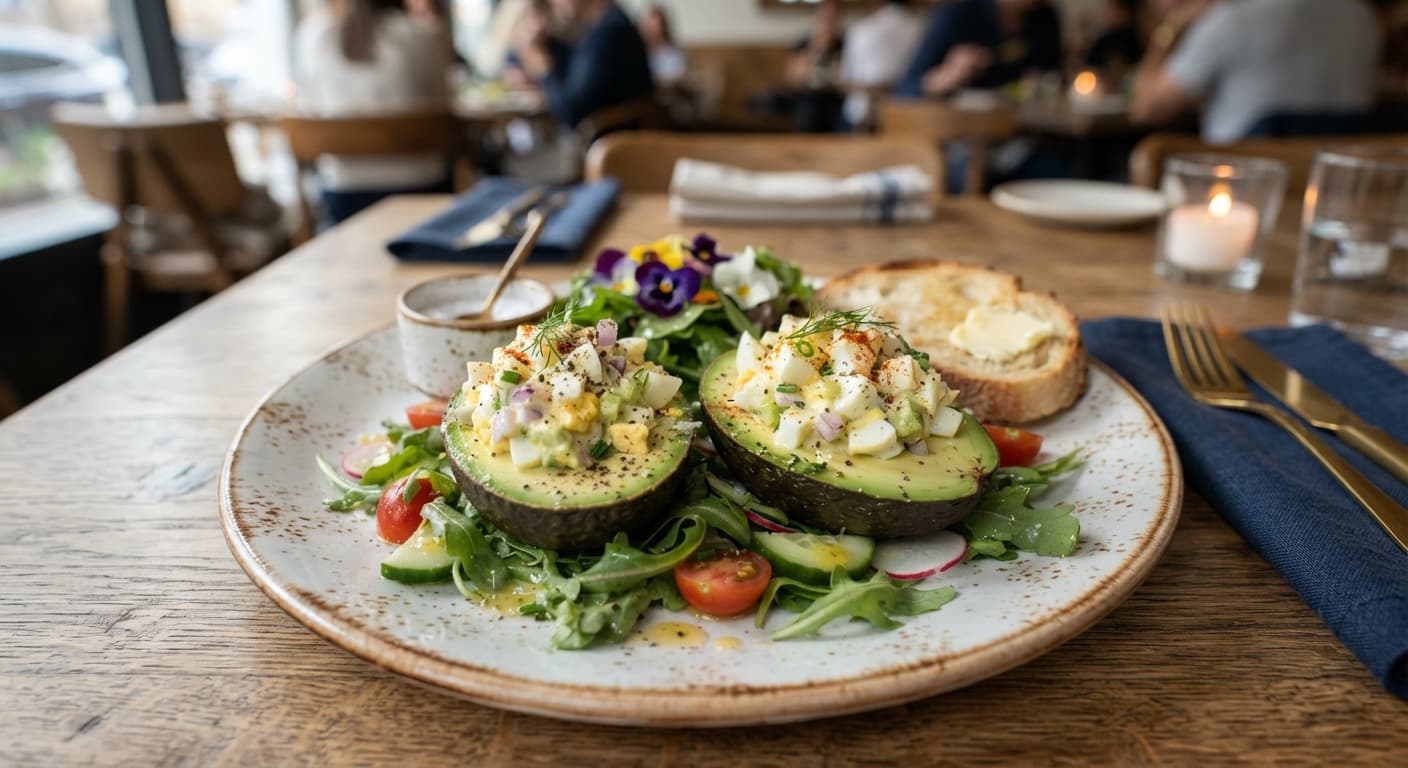 Hard‑Boiled Egg and Avocado Boats