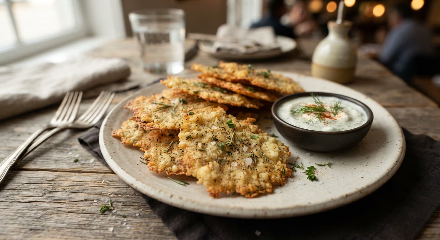 Herbed Cauliflower Rice Crackers