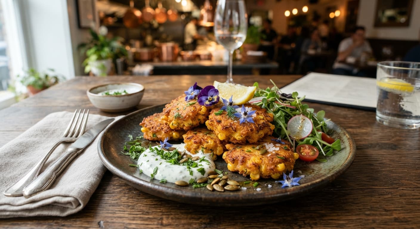 Herbed Polenta‑Free Cornmeal Fritters