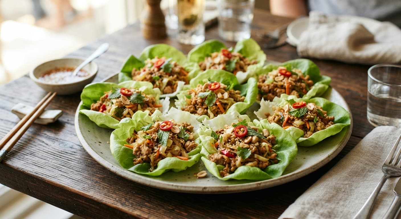 Herbed Turkey and Cabbage Lettuce Cups