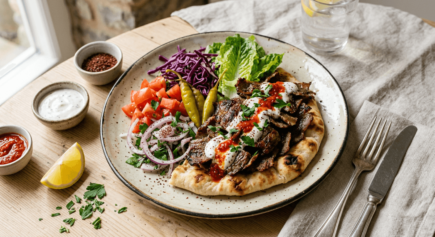 Homemade Beef Doner Kebab