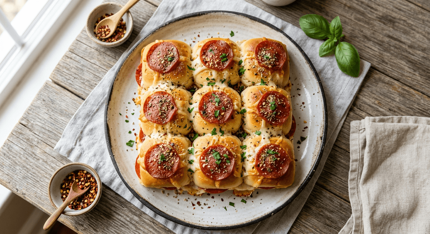 Homemade Pepperoni Pizza Sliders