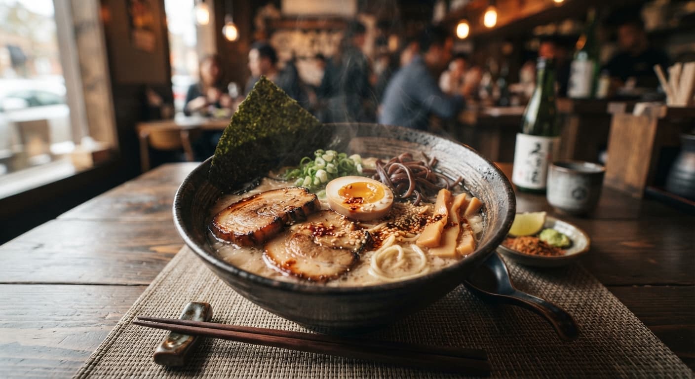 Homemade Ramen with Tonkotsu-Style Broth