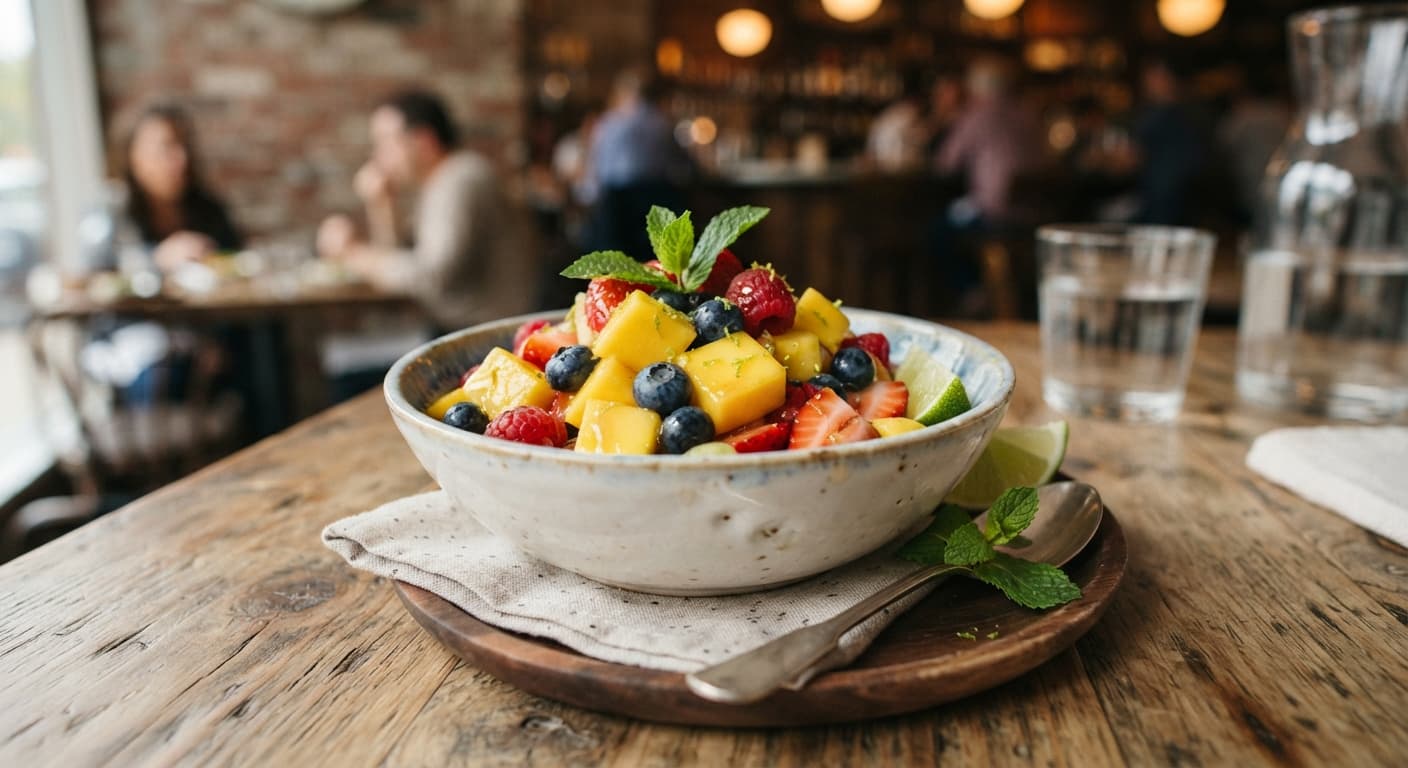 Honey-Lime Mango and Berry Fruit Cup