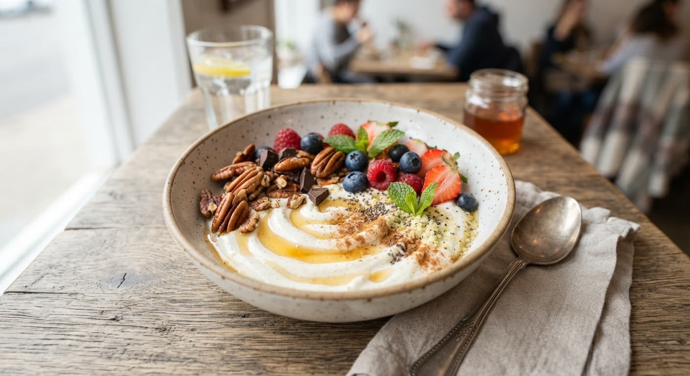 Honey Vanilla Yogurt Bowl with Toasted Pecans
