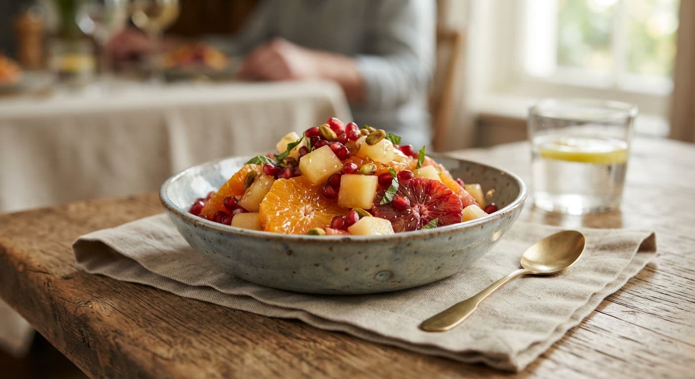 Honeyed Orange and Pomegranate Fruit Cup