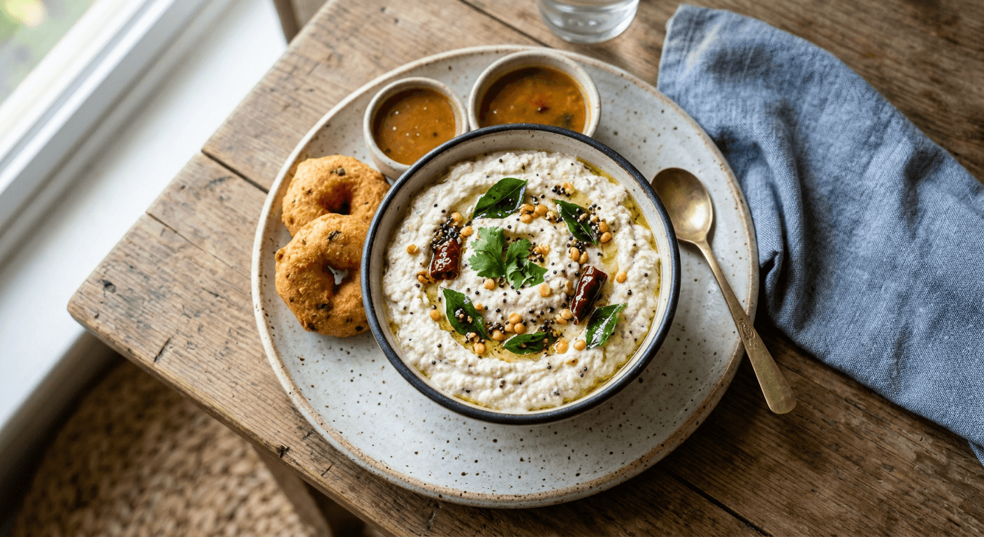 Hotel Style Roasted Gram Coconut Chutney