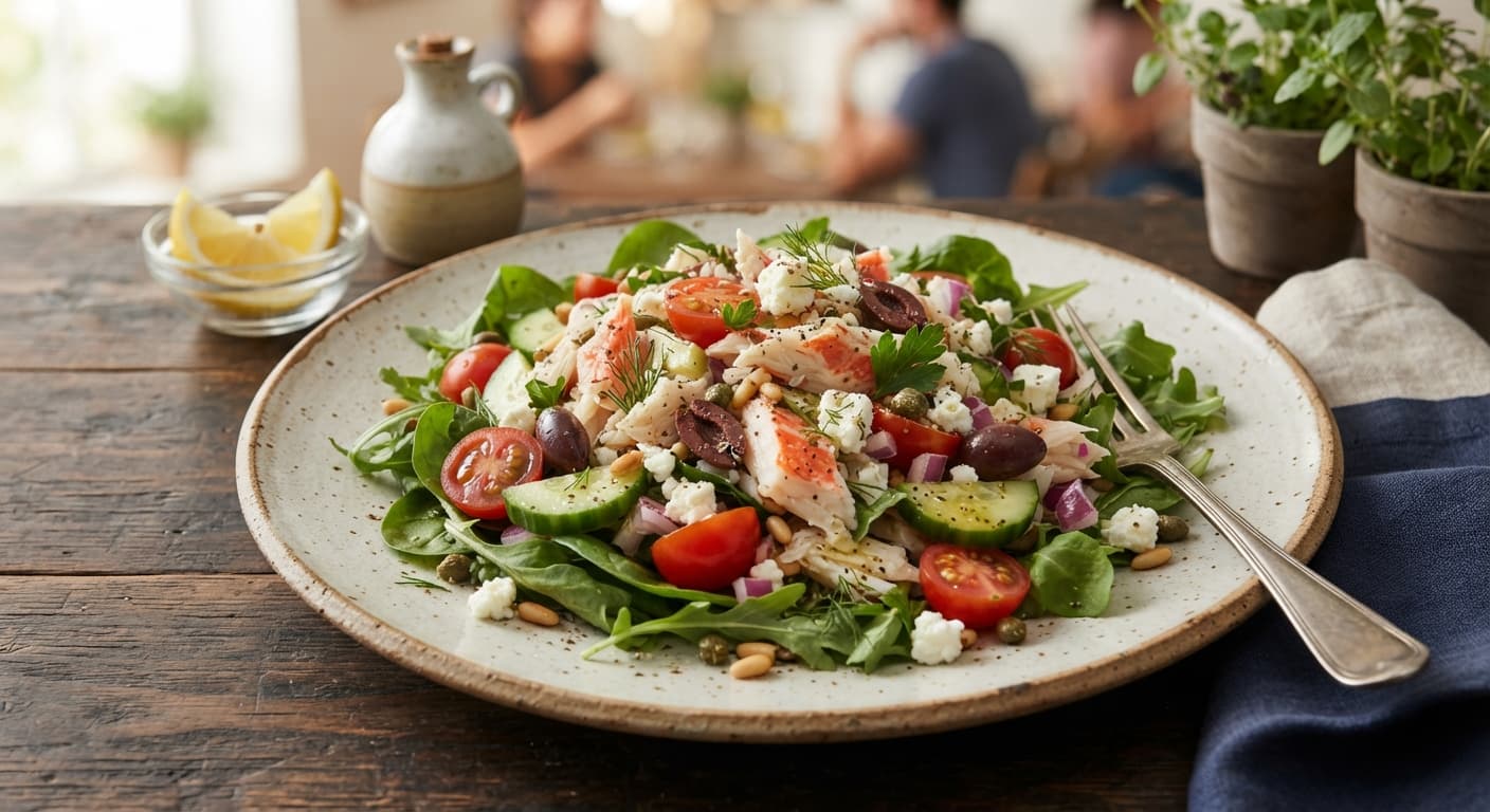 Imitation Crab Mediterranean Salad