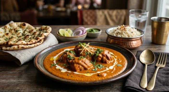 Indian Butter Chicken with Cashew-Tomato Gravy