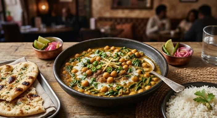 Indian Chickpea Coconut Spinach Curry (Chana Saag)