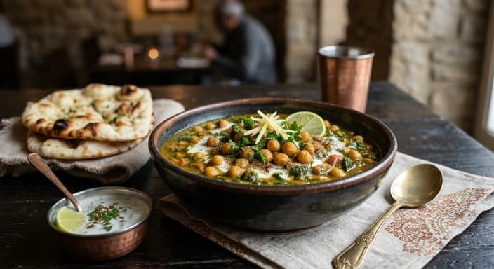 Indian Chickpea Spinach Curry (Chana Saag)