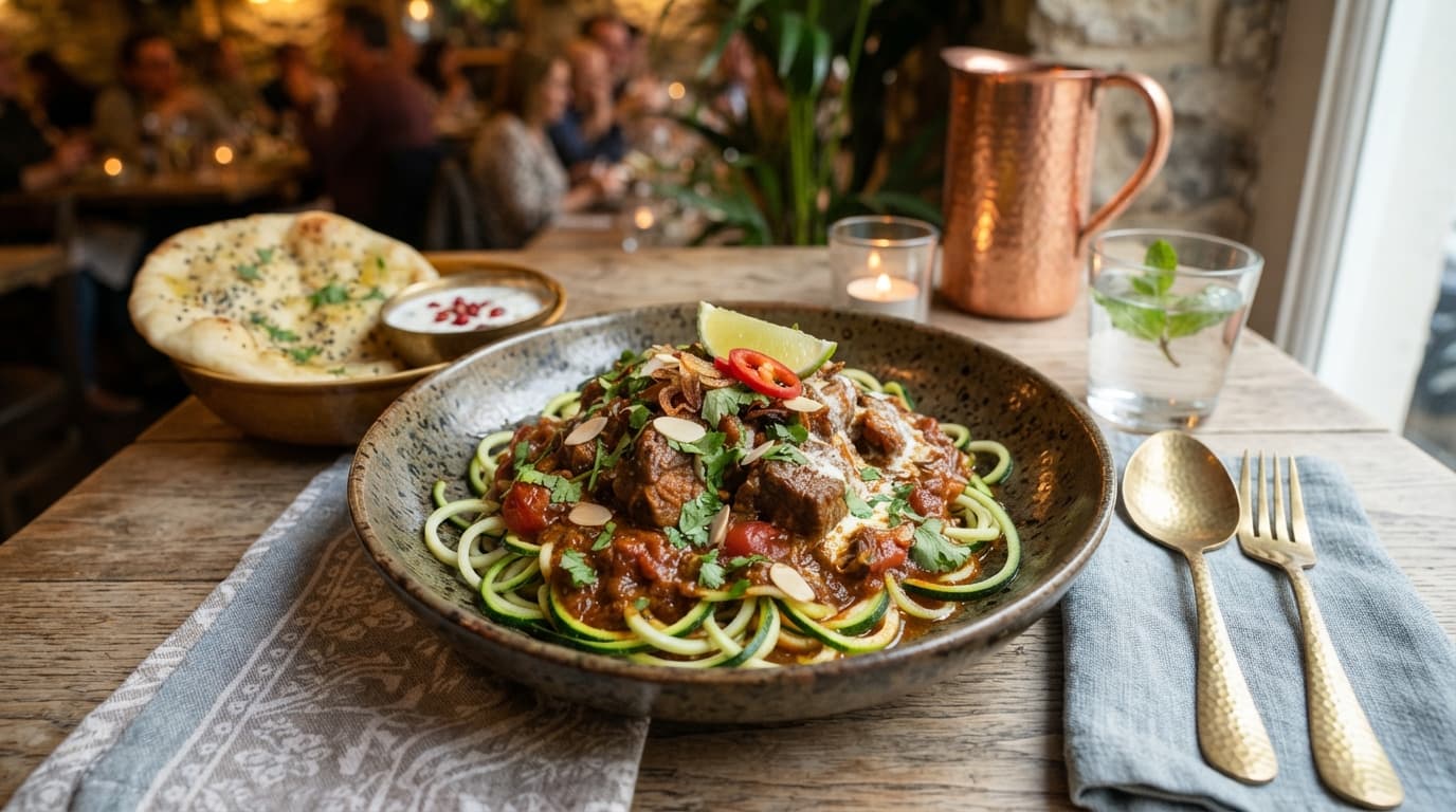 Indian Lamb Curry with Zucchini Noodles