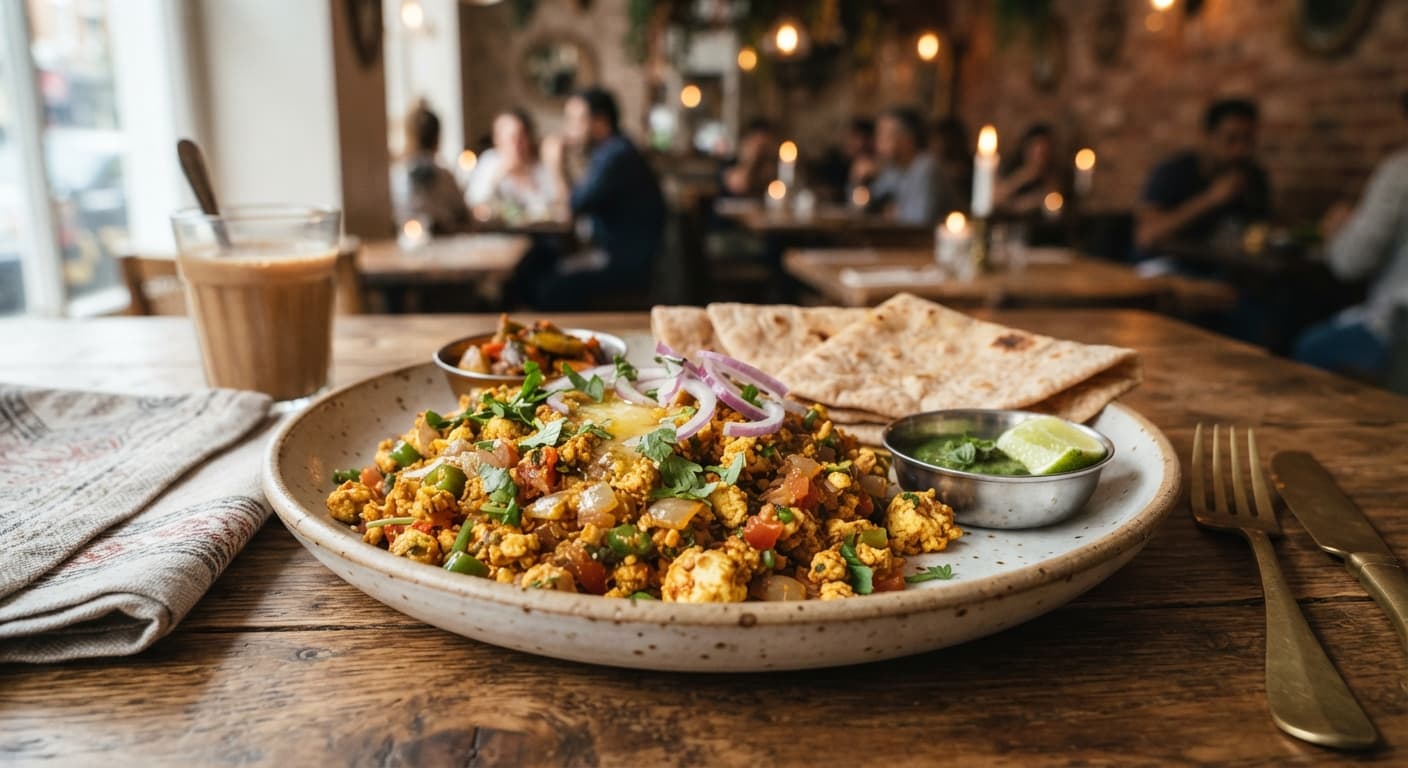 Indian Masala Paneer Scramble