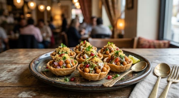 Indian Roasted Chickpea Chaat Cups
