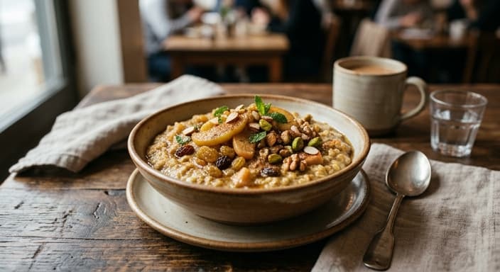 Indian Spiced Oats with Apple & Raisins