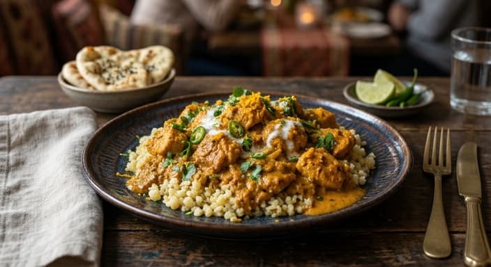 Indian-Spiced Orange Chicken Curry (Cauliflower Base)