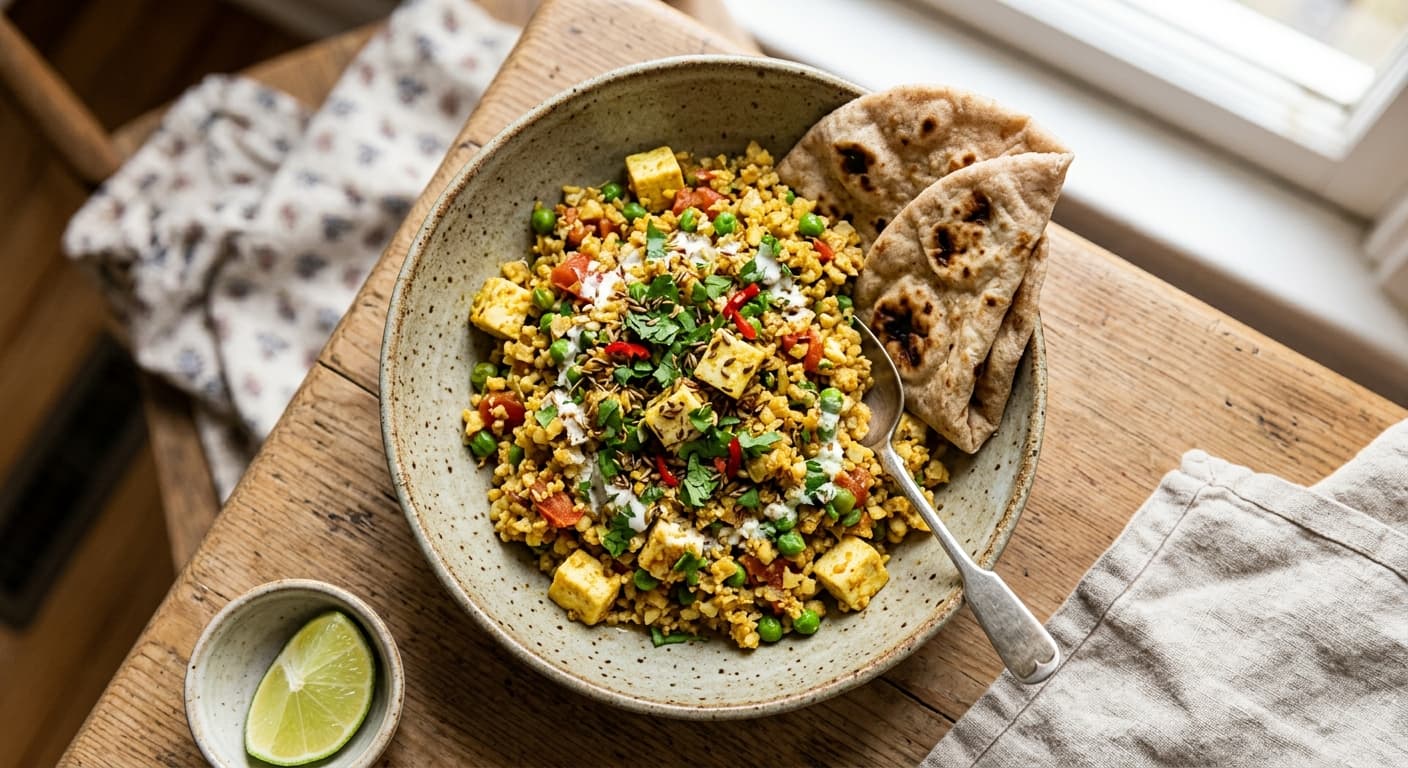 Indian Spiced Paneer and Cauliflower Keema