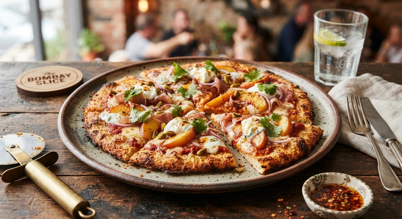 Indian‑Spiced Prosciutto & Peach Pizza on Coconut‑Flour Base