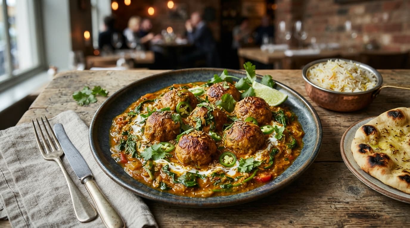 Indian‑Style Spiced Turkey Meatballs in Tomato‑Spinach Sauce