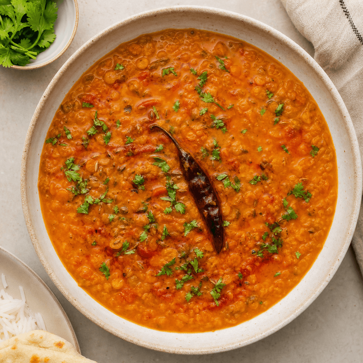 Indian-Style Spicy Lentil Dal (Masoor)