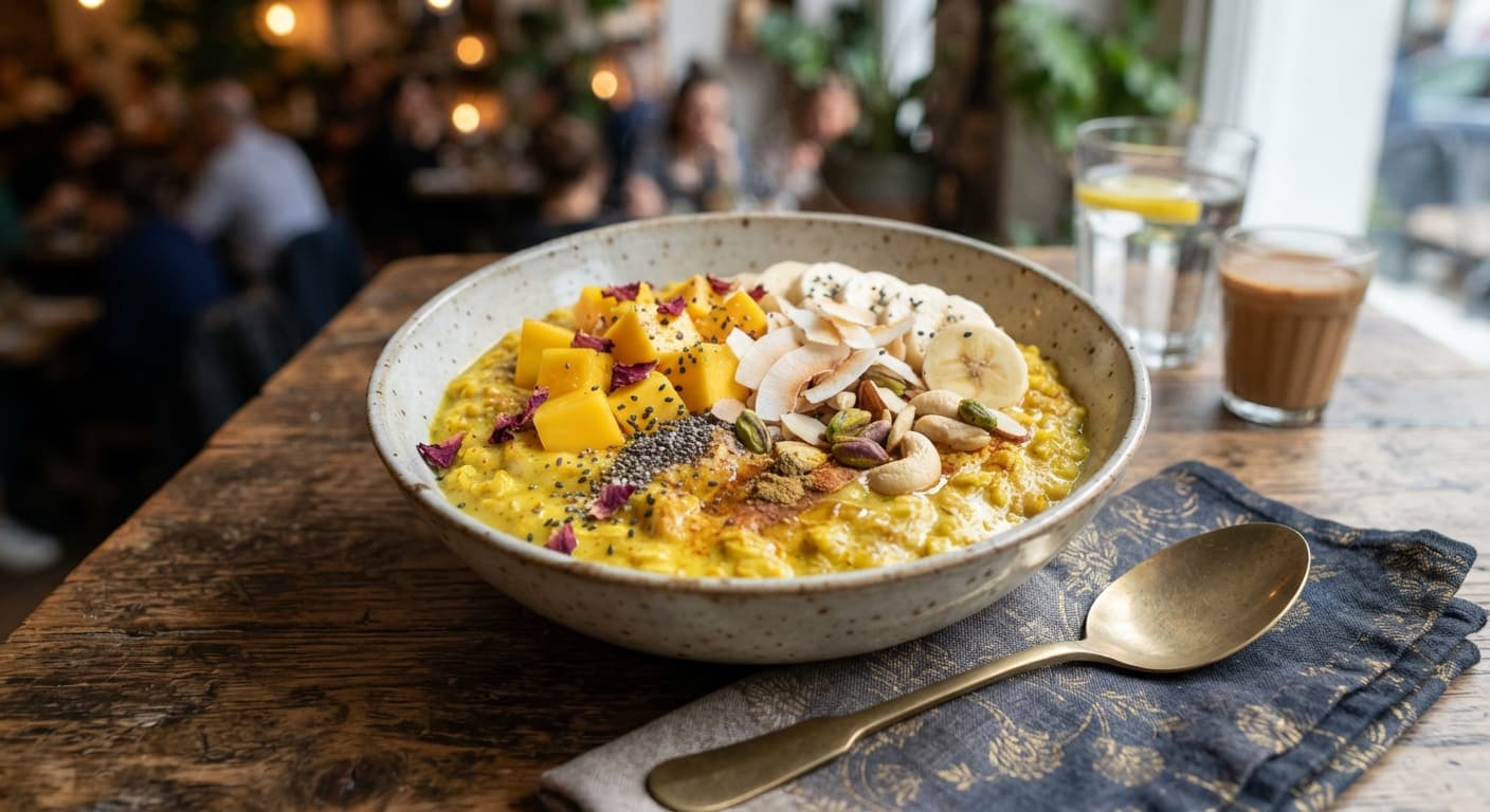 Indian Turmeric Oatmeal with Coconut Milk