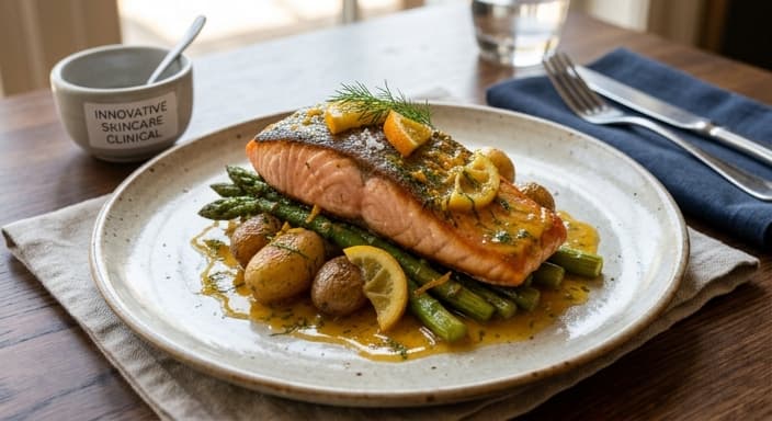 Innovative Skincare Clinical: Salmon with Citrus Dill Glaze