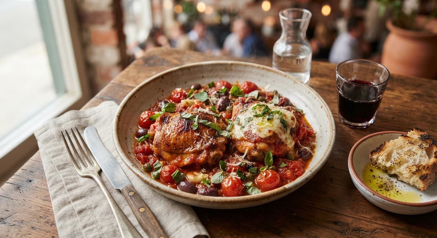 Italian Braised Chicken Thighs with Tomatoes