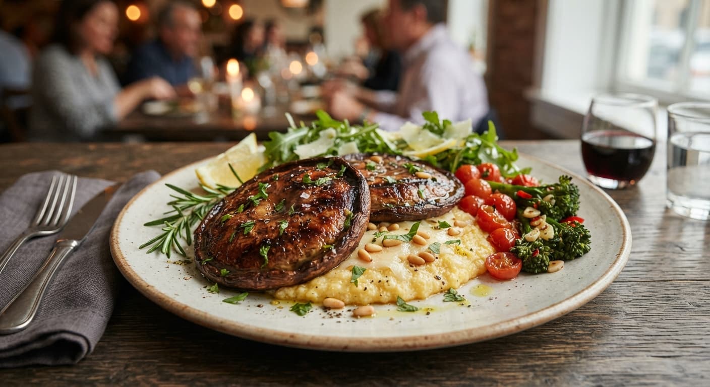 Italian‑Inspired Portobello Mushroom Steaks with Herb Olive Oil