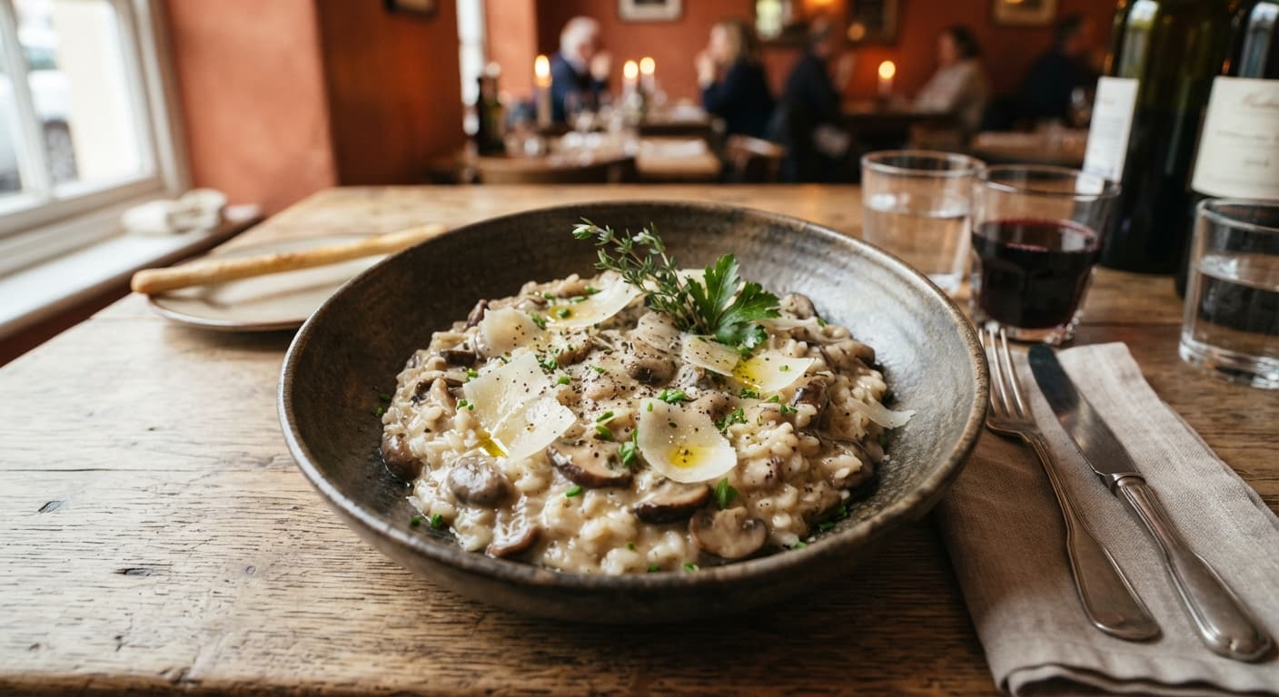 Italian Mushroom Risotto with Parmesan