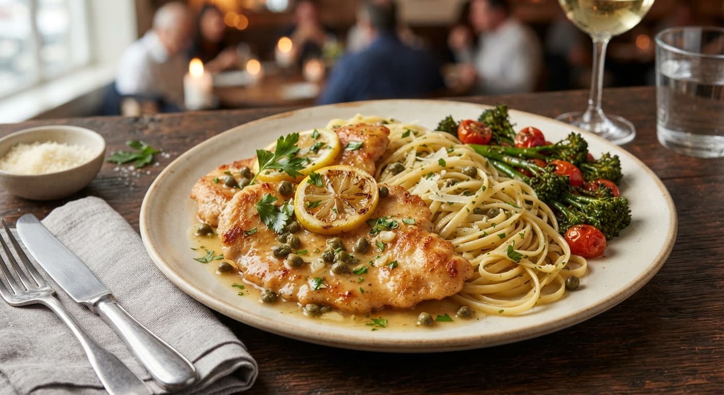 Italian-Style Chicken Piccata (using chicken cutlets)