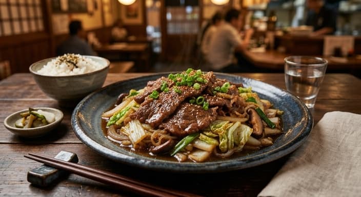 Japanese Beef and Cabbage Stir-Fry (Sukiyaki-Inspired)
