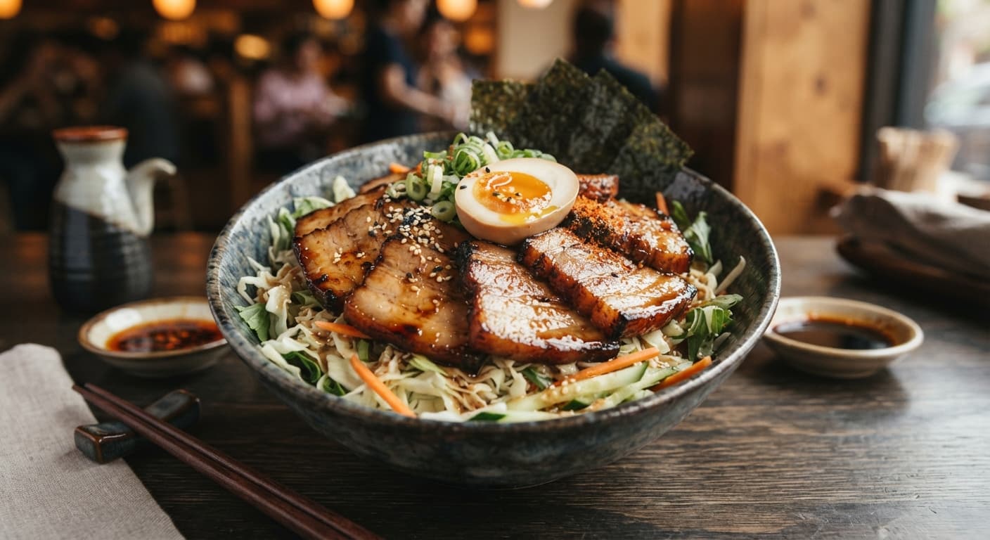 Japanese Chashu Pork Belly Donburi (No Rice)